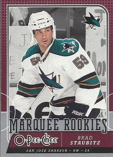 #787 Brad Staubitz - San Jose Sharks - 2008-09 O-Pee-Chee Hockey