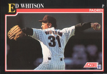 #789 Ed Whitson - San Diego Padres - 1991 Score Baseball