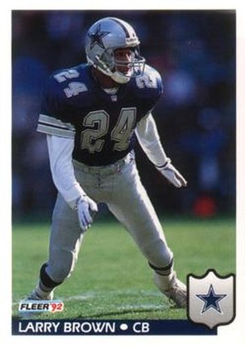 #78 Larry Brown - Dallas Cowboys - 1992 Fleer Football