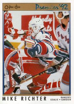 #78 Mike Richter - New York Rangers - 1991-92 O-Pee-Chee Premier Hockey