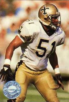 #78 Sam Mills - New Orleans Saints - 1991 Pro Set Platinum Football