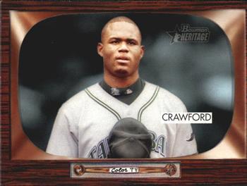 #78 Carl Crawford - Tampa Bay Devil Rays - 2004 Bowman Heritage Baseball