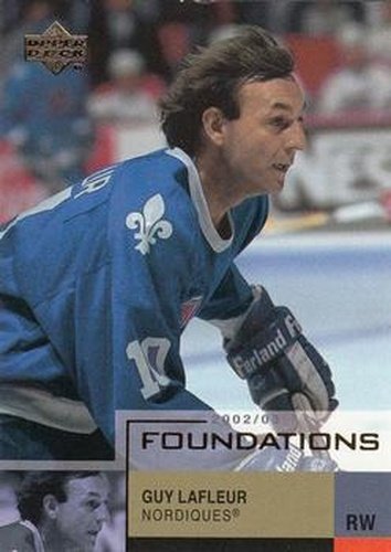 #78 Guy Lafleur - Quebec Nordiques - 2002-03 Upper Deck Foundations Hockey