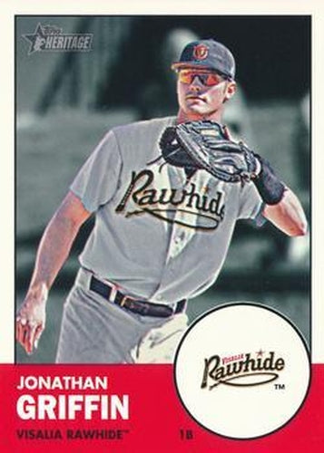 #78 Jonathan Griffin - Visalia Rawhide - 2012 Topps Heritage Minor League Baseball