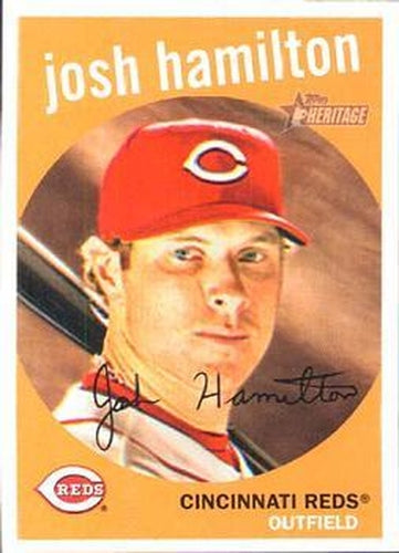 #78 Josh Hamilton - Cincinnati Reds - 2008 Topps Heritage Baseball