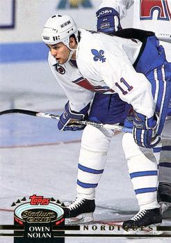 #78 Owen Nolan - Quebec Nordiques - 1992-93 Stadium Club Hockey