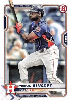 #78 Yordan Alvarez - Houston Astros - 2021 Bowman Baseball
