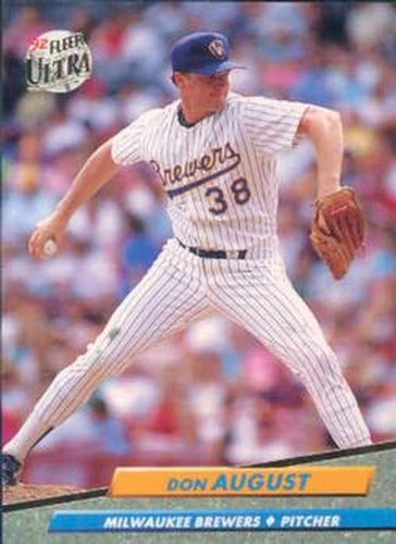 #78 Don August - Milwaukee Brewers - 1992 Ultra Baseball