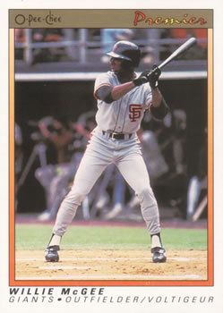#78 Willie McGee - San Francisco Giants - 1991 O-Pee-Chee Premier Baseball
