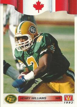 #78 Henry Williams - Edmonton Eskimos - 1992 All World CFL Football