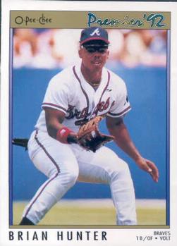 #78 Brian Hunter - Atlanta Braves - 1992 O-Pee-Chee Premier Baseball
