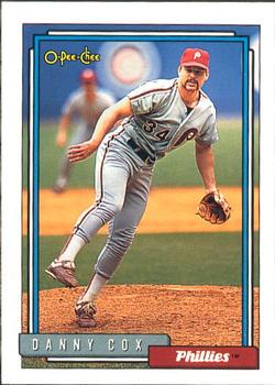 #791 Danny Cox - Philadelphia Phillies - 1992 O-Pee-Chee Baseball