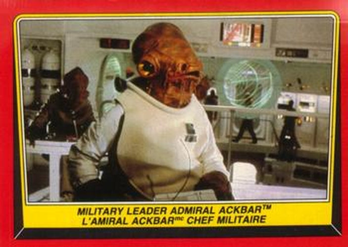 #124 Military Leader Admiral Ackbar - 1983 O-Pee-Chee Return Of The Jedi