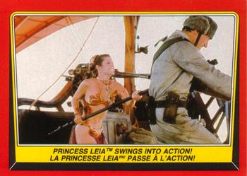 #52 Princess Leia Swings Into Action! - 1983 O-Pee-Chee Return Of The Jedi