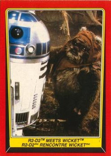 #91 R2-D2 Meets Wicket - 1983 O-Pee-Chee Return Of The Jedi