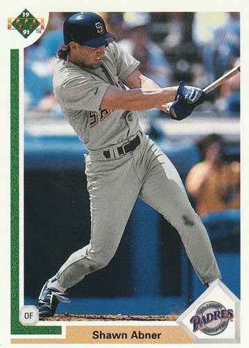 #795 Shawn Abner - San Diego Padres - 1991 Upper Deck Baseball
