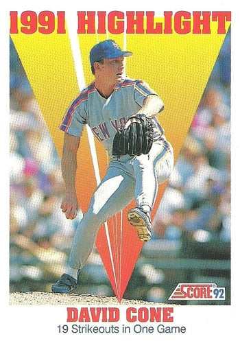 #795 David Cone - New York Mets - 1992 Score Baseball