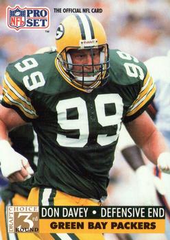 #796 Don Davey - Green Bay Packers - 1991 Pro Set Football