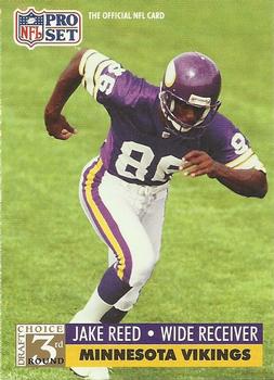 #797 Jake Reed - Minnesota Vikings - 1991 Pro Set Football