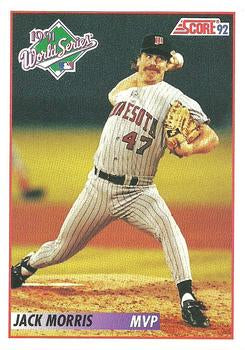#798 Jack Morris - Minnesota Twins - 1992 Score Baseball