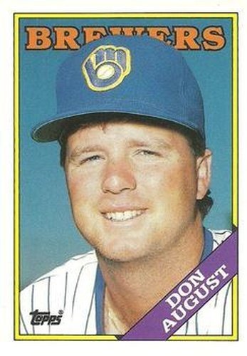 #7T Don August - Milwaukee Brewers - 1988 Topps Traded Baseball