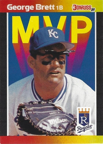 #BC-7 George Brett - Kansas City Royals - 1989 Donruss Baseball - Bonus MVP's