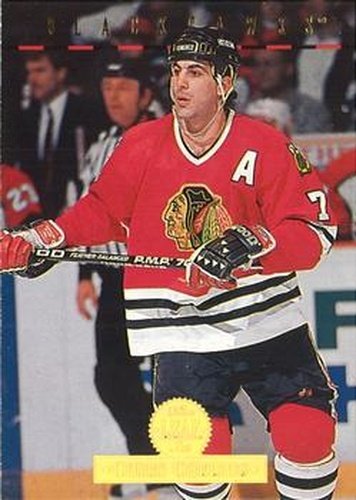 #7 Chris Chelios - Chicago Blackhawks - 1994-95 Leaf Hockey