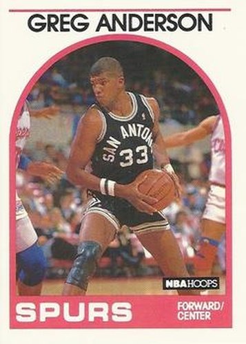 #7 Greg Anderson - San Antonio Spurs - 1989-90 Hoops Basketball
