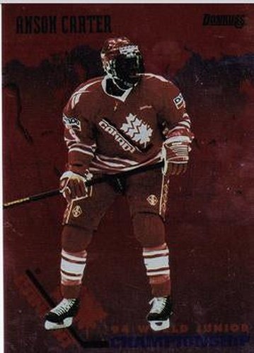 #7 Anson Carter Canada - 1993-94 Donruss Hockey - 1994 World Junior Championship Canada