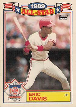#7 Eric Davis - Cincinnati Reds - 1990 Topps Baseball - Glossy All-Stars