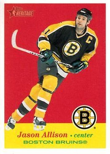 #7 Jason Allison - Boston Bruins - 2001-02 Topps Heritage Hockey