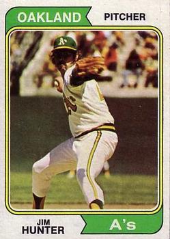 #7 Jim Hunter - Oakland Athletics - 1974 Topps Baseball