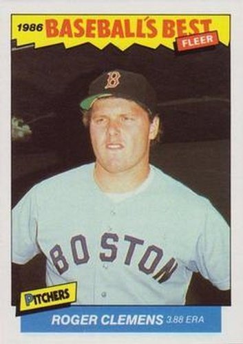 #7 Roger Clemens - Boston Red Sox - 1986 Fleer Baseball's Best Sluggers vs. Pitchers Baseball