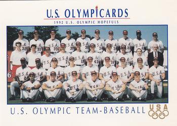 #7 U.S. Olympic Baseball Team - USA - 1992 Impel U.S. Olympic Hopefuls