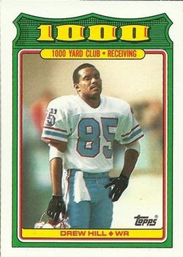 #7 Drew Hill - Houston Oilers - 1988 Topps Football - 1000 Yard Club