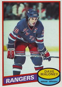 #7 Dave Maloney - New York Rangers - 1980-81 O-Pee-Chee Hockey