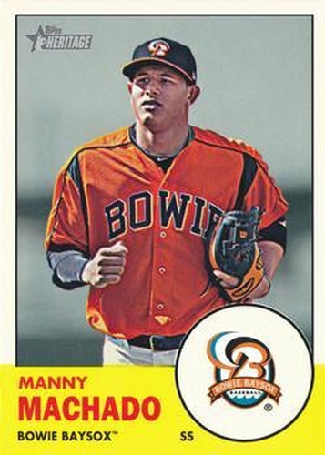#7a Manny Machado - Bowie Baysox - 2012 Topps Heritage Minor League Baseball