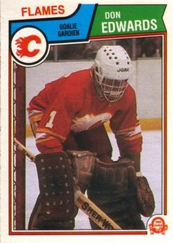 #80 Don Edwards - Calgary Flames - 1983-84 O-Pee-Chee Hockey