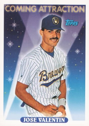 #804 Jose Valentin - Milwaukee Brewers - 1993 Topps Baseball