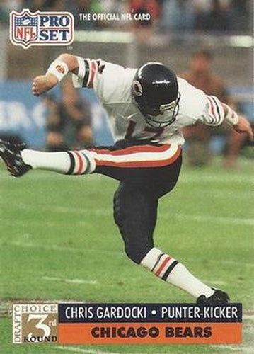#807 Chris Gardocki - Chicago Bears - 1991 Pro Set Football