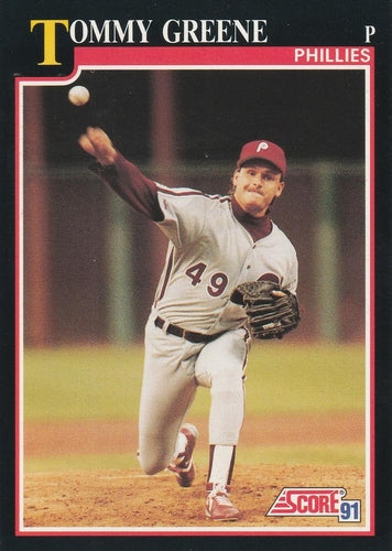 #808 Tommy Greene - Philadelphia Phillies - 1991 Score Baseball