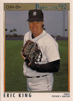#80 Eric King - Detroit Tigers - 1992 O-Pee-Chee Premier Baseball