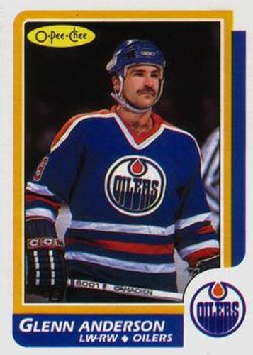 #80 Glenn Anderson - Edmonton Oilers - 1986-87 O-Pee-Chee Hockey