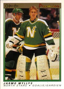 #80 Jarmo Myllys - Minnesota North Stars - 1990-91 O-Pee-Chee Premier Hockey