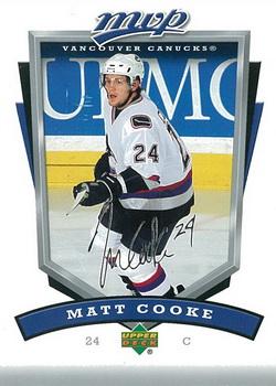 #280 Matt Cooke - Vancouver Canucks - 2006-07 Upper Deck MVP Hockey