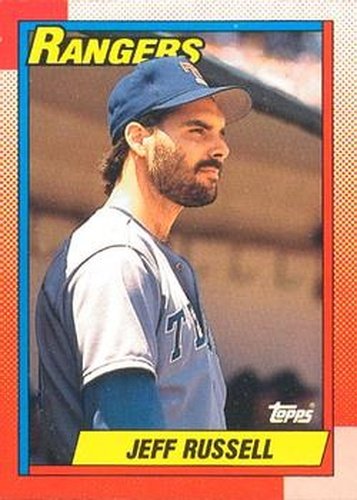 #80 Jeff Russell - Texas Rangers - 1990 O-Pee-Chee Baseball
