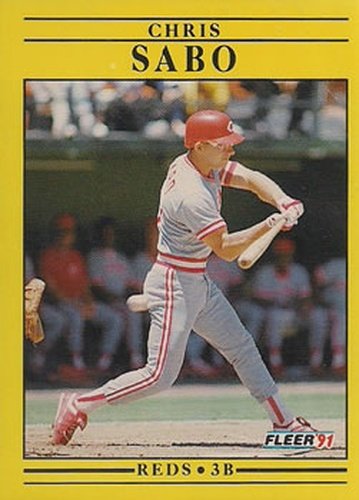 #80 Chris Sabo - Cincinnati Reds - 1991 Fleer Baseball