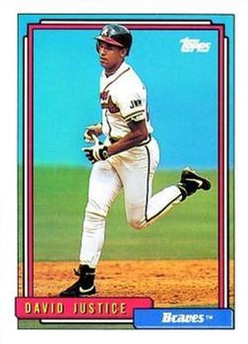 #80 David Justice - Atlanta Braves - 1992 Topps Baseball