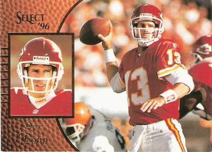 #80 Steve Bono - Kansas City Chiefs - 1996 Select Football