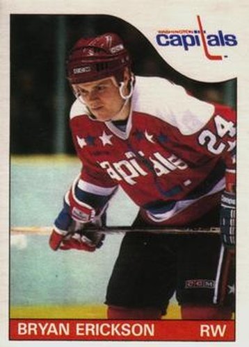 #80 Bryan Erickson - Washington Capitals - 1985-86 O-Pee-Chee Hockey